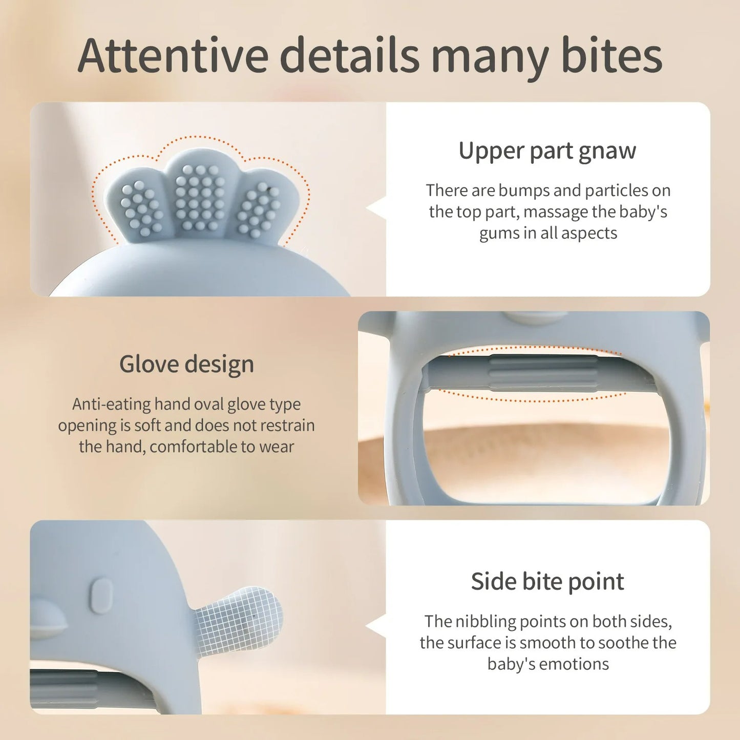 OllieBear Silicone Teething Glove
